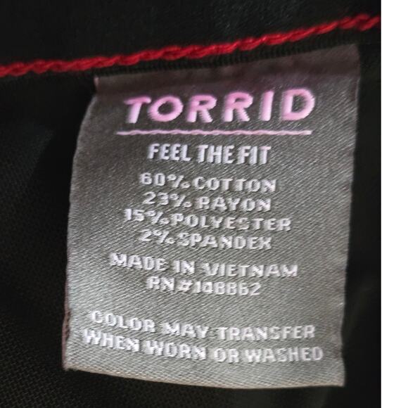 Torrid Bombshell Skinny Super Soft Red Women's Jeans 28 NWT MSRP $79,50 - Picture 6 of 6